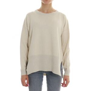 MAGLIA SPACCHI PANNA